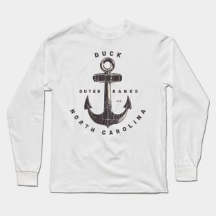 Duck, NC Summertime Vacationing Big Anchor Long Sleeve T-Shirt